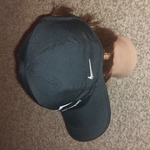 Nike Featherlight Dri-Fit Under Running Company Adjustable Black-White Hat OS - Picture 3 of 11